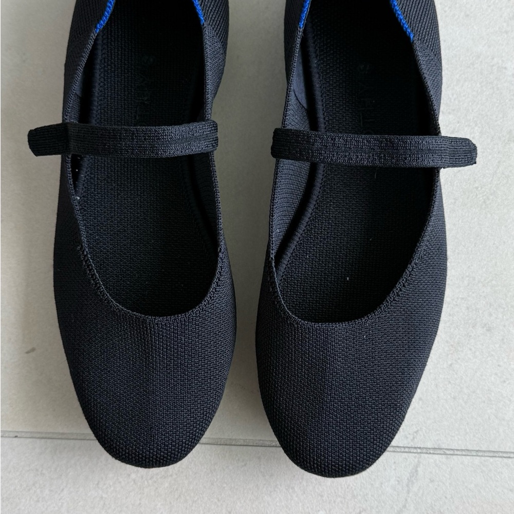 Rothy's Black and Blue Mary Jane Flats